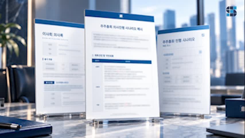 이사회 의사록과 주주총회 진행 시나리오 구성 예시